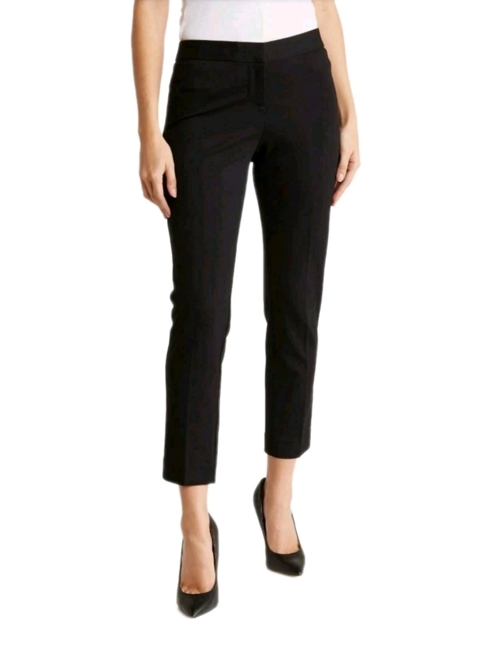 NEW Amanda + Chelsea Alex Pant Knit Trousers Black Sz 0 Strech Ankle Modern Fit